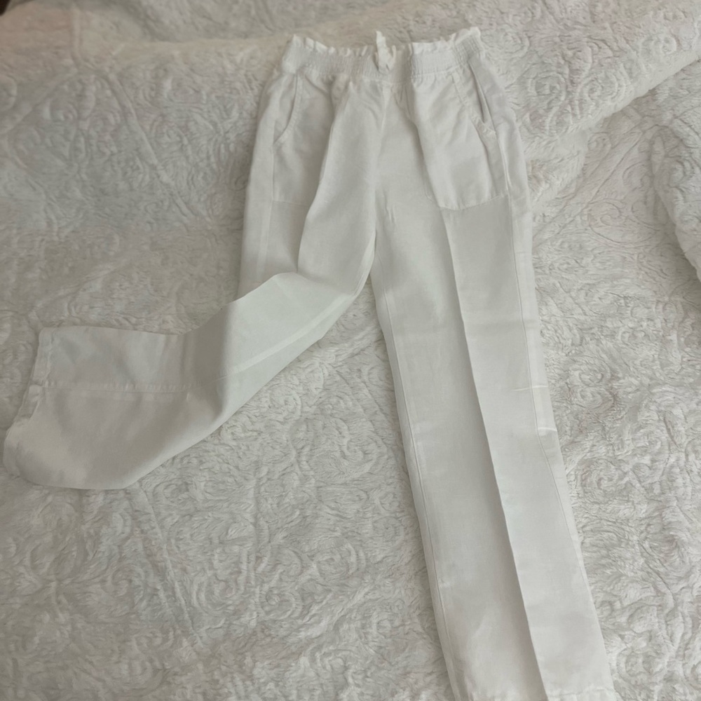 GAP White Casual Bottoms linen